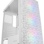 Mars Gaming MC-MAG, Case Gaming ATX, Pannello Laterale Completo Vetro Temperato, Doppia Griglia Magnetica Antipolvere Anteriore + Superiore, 3x Ventole FRGB 120mm, Raffreddamento Liquido 360mm, Bianco