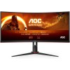 AOC Gaming CU34G2XP - WQHD Curved Monitor da 34 pollici, 180 Hz, FreeSync Prem., HDR400 (3440x1440, 1ms GtG, HDMI, DisplayPort, USB Hub) nero-rosso - 34" WQHD Curvo