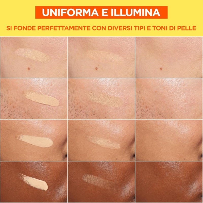 Garnier Fluido Anti-UV Quotidiano Anti-Macchie Glow, SPF 50+, Per Tutti i Tipi di Pelle, Arricchito con Vitamina C*, Protegge dai Raggi UV, Uniforma e Illumina, Daily UV Glow, 40 ml