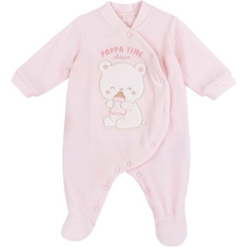 Chicco, Tutina Neonata, con Comoda Apertura Frontale con Bottoncini, in Calda e Morbida Ciniglia, Lavabile in Lavatrice, Abbigliamento Neonata 0-24 Mesi, Idea Regalo Nascita, Designed in Italy - 9 mesi Rosa (2)
