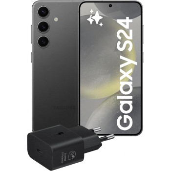 Samsung Galaxy S24 Smartphone AI, Caricatore incluso, Display 6.2'' FHD+ Dynamic AMOLED 2X, Fotocamera 50MP, RAM 8GB, 256GB, 4.000 mAh, Onyx Black [Versione italiana] - 8GB+256GB Onyx Black