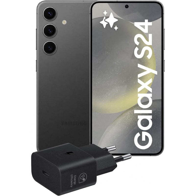 Samsung Galaxy S24 Smartphone AI, Caricatore incluso, Display 6.2'' FHD+ Dynamic AMOLED 2X, Fotocamera 50MP, RAM 8GB, 256GB, 4.000 mAh, Onyx Black [Versione italiana] - 8GB+256GB Onyx Black