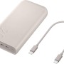 Samsung Caricabatterie Portatile 20.000 mAh Power Bank Super Fast Charging 45W, 3 porte di ricarica USB-C, Beige - 45W