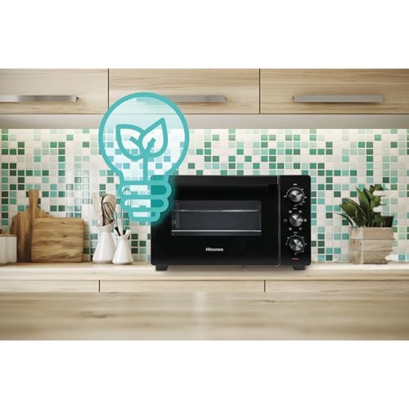 Hisense, HOM30M - Fornetto elettrico 30L, tre livelli di cottura, ventilato, girarrosto, comandi 3 manopole - 30 L Hisense, HOM30M - Fornetto elettrico 30L, tre livelli di cottura, ventilato, girarrosto, comandi 3 manopole - 30 L