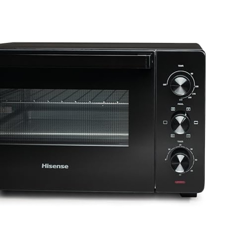 Hisense, HOM30M - Fornetto elettrico 30L, tre livelli di cottura, ventilato, girarrosto, comandi 3 manopole - 30 L Hisense, HOM30M - Fornetto elettrico 30L, tre livelli di cottura, ventilato, girarrosto, comandi 3 manopole - 30 L