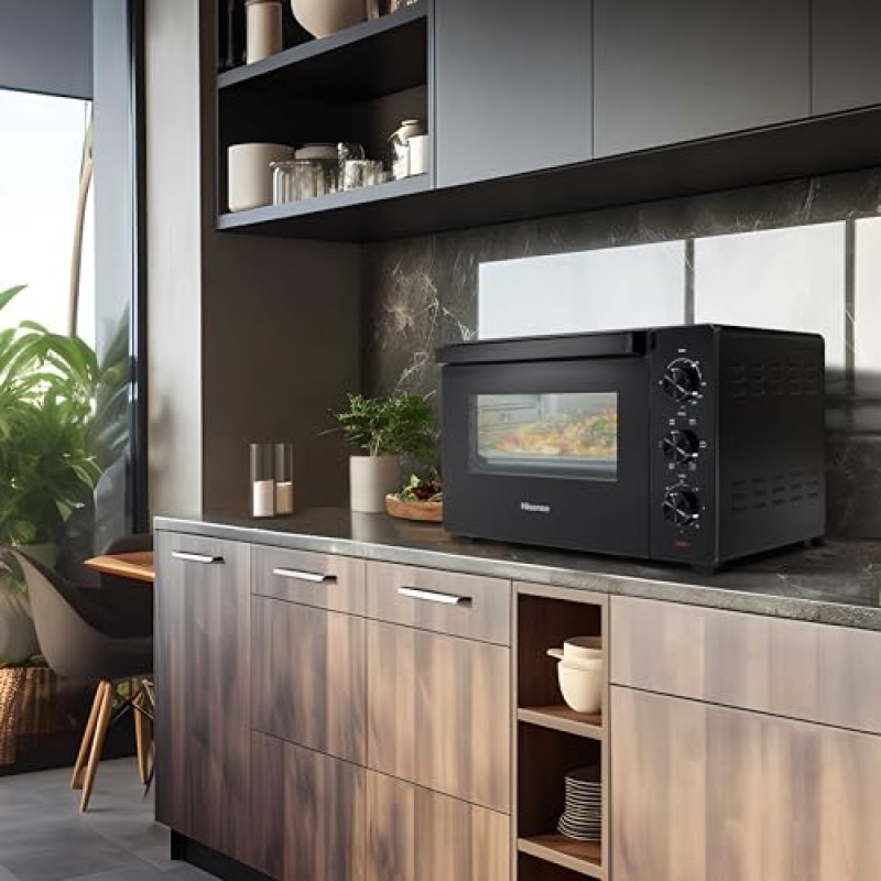 Hisense, HOM30M - Fornetto elettrico 30L, tre livelli di cottura, ventilato, girarrosto, comandi 3 manopole - 30 L Hisense, HOM30M - Fornetto elettrico 30L, tre livelli di cottura, ventilato, girarrosto, comandi 3 manopole - 30 L