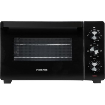 Hisense, HOM30M - Fornetto elettrico 30L, tre livelli di cottura, ventilato, girarrosto, comandi 3 manopole - 30 L