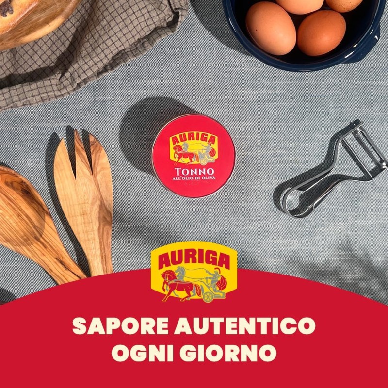 Tonno Auriga all'olio di oliva 600gr. Formato Magnum.Fonte di proteine. Senza conservanti.
