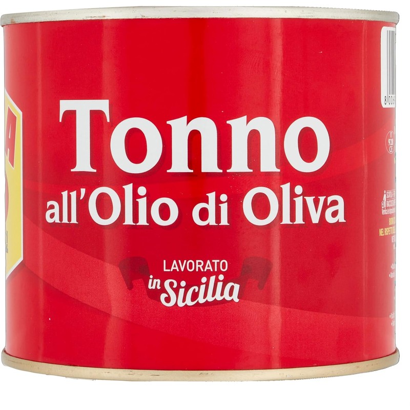Tonno Auriga all'olio di oliva 600gr. Formato Magnum.Fonte di proteine. Senza conservanti.