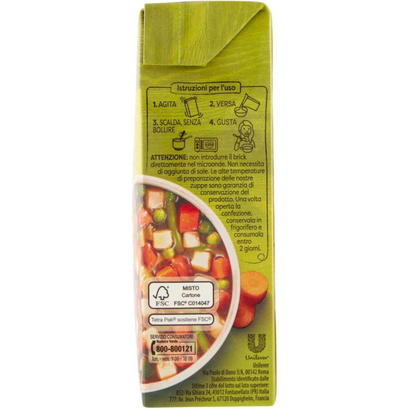 Knorr Minestrone Tradizionale, Piatti Pronti Knorr con Ingredienti 100% Naturali, Senza Coloranti e Senza Conservanti, Fonte di Fibre, Vegano, Confezione da 1500ml - 2 Unità (Confezione da 2)