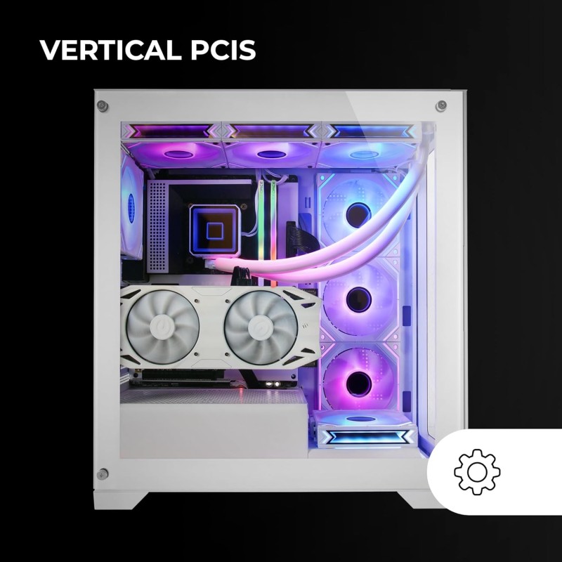 Mars Gaming MC-XP, Case Custom E-ATX, Vetro Temperato a Doppia Finestra, Supporto per il Raffreddamento a Liquido Completo, XXL Gaming Tower, PCI Verticale, USB 3.0, Bianco Mars Gaming MC-XP, Case Custom E-ATX, Vetro Temperato a Doppia Finestra, Supporto per il Raffreddamento a Liquido Completo, XXL Gaming Tower, PCI Verticale, USB 3.0, Bianco