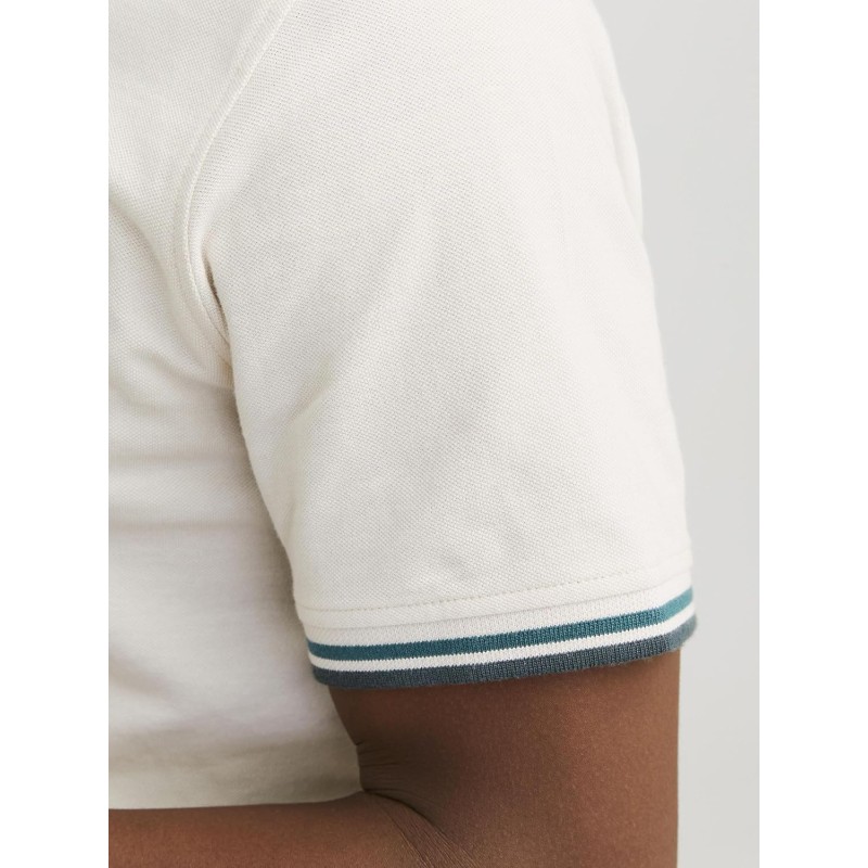 JACK & JONES Polo Plain Shirt Collar Polo - XL Beige - Blu JACK & JONES Polo Plain Shirt Collar Polo - XL Beige - Blu