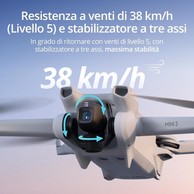 DJI Mini 3 – Mini drone con fotocamera leggero e pieghevole con video in 4K HDR, autonomia di 38 minuti, Riprese verticali native e funzioni intelligenti, C0 DJI Mini 3 – Mini drone con fotocamera leggero e pieghevole con video in 4K HDR, autonomia di 38 minuti, Riprese verticali native e funzioni intelligenti, C0