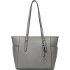 Miss Lulu Borsa Tote Donna Università Grande, Elegante Mano Bag Maniglia Regolabile, PU Pelle per Viaggi, Lavoro e Scuola - 3-3 Grigio Miss Lulu Borsa Tote Donna Università Grande, Elegante Mano Bag Maniglia Regolabile, PU Pelle per Viaggi, Lavoro e Scuola - 3-3 Grigio