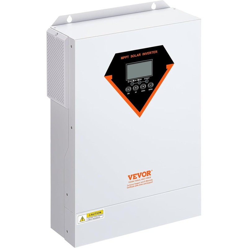 VEVOR Inverter Ibrido da 5500W Convertitore Solare Ibrido 230V CA Onda Sinusoidale Pura Off-Grid con Regolatore di Carica Solare MPPT 100A Integrato, Inverter Solare Ibrido Regolatore MPPT Integrato