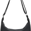 Miss Lulu Borsa Tracolla Donna Nero Nylon Impermeabile, Borse Mezzaluna Marsupio Spalla Con con Tracolla Regolabile, Messenger Crossbody Bag per Shopping Viaggio - 2-1 Nero