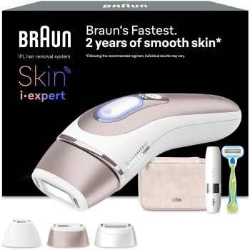Braun Skin I·Expert Epilatore Luce Pulsata Smart, Depilatore Corpo Donna, Alternativa Laser Peli Donna, App Gratuita, Include Custodia e Rasoio Venus, Luce Pulsata Braun, Mini Depilatore Viso, PL7249 | Depilazione laser alternativa, depilazione permanente