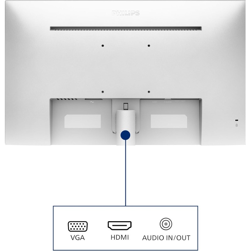PHILIPS Monitor, HDMI - VGA, Altoparlante V8, 27 Pollici FHD, 2022, White, altoparlante integrato - 27" PHILIPS Monitor, HDMI - VGA, Altoparlante V8, 27 Pollici FHD, 2022, White, altoparlante integrato - 27"