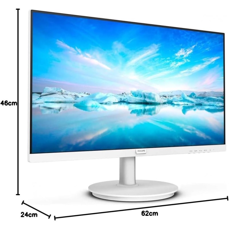 PHILIPS Monitor, HDMI - VGA, Altoparlante V8, 27 Pollici FHD, 2022, White, altoparlante integrato - 27" PHILIPS Monitor, HDMI - VGA, Altoparlante V8, 27 Pollici FHD, 2022, White, altoparlante integrato - 27"