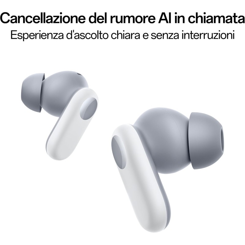 OPPO Enco Buds2 Pro Auricolari True Wireless, Autonomia 38h, Driver da 12.4mm, Bluetooth 5.3, Raggio 10m, Controlli Touch, Cancellazione del rumore IA, Android e iOS, IP55, [Versione Italiana],White - Pro White