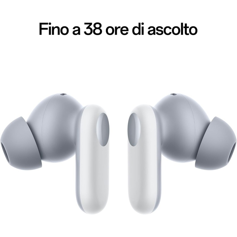 OPPO Enco Buds2 Pro Auricolari True Wireless, Autonomia 38h, Driver da 12.4mm, Bluetooth 5.3, Raggio 10m, Controlli Touch, Cancellazione del rumore IA, Android e iOS, IP55, [Versione Italiana],White - Pro White