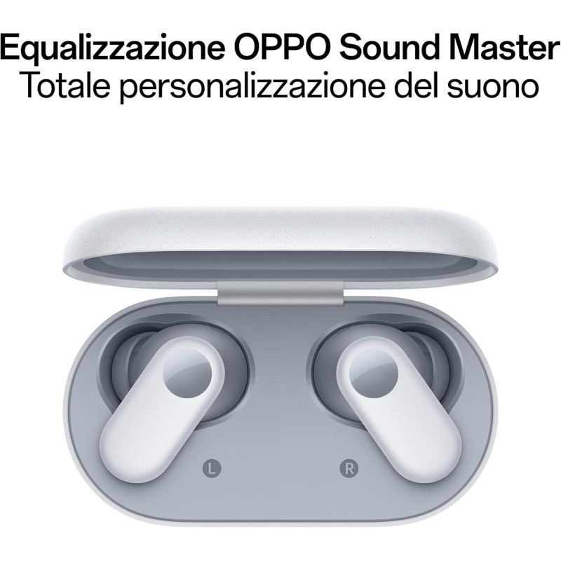 OPPO Enco Buds2 Pro Auricolari True Wireless, Autonomia 38h, Driver da 12.4mm, Bluetooth 5.3, Raggio 10m, Controlli Touch, Cancellazione del rumore IA, Android e iOS, IP55, [Versione Italiana],White - Pro White