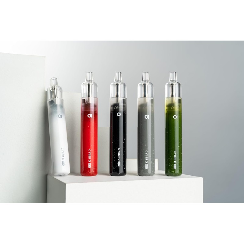 Aspire Cyber G Slim Sigaretta Elettronica per Svapo di Guancia - Pod Mod Kit Tiro Automatico, Batteria 1200 mAh, Voltaggio 3,4V, Cartuccia TG Pod 3ml Senza Liquido Senza Nicotina (Red) - Red