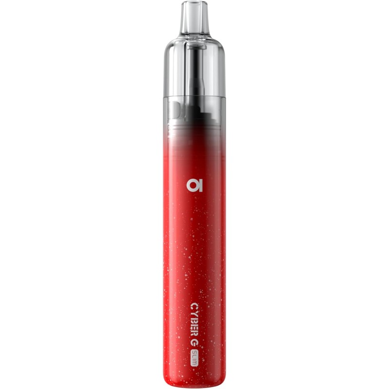 Aspire Cyber G Slim Sigaretta Elettronica per Svapo di Guancia - Pod Mod Kit Tiro Automatico, Batteria 1200 mAh, Voltaggio 3,4V, Cartuccia TG Pod 3ml Senza Liquido Senza Nicotina (Red) - Red