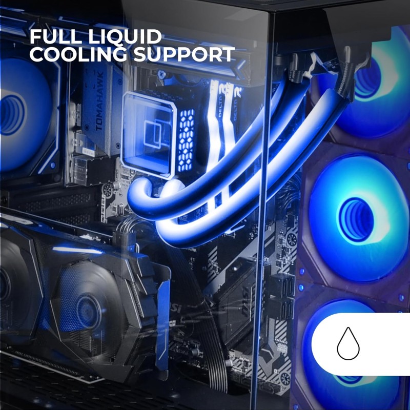 Mars Gaming MC-ULT, Case Gaming Custom XXL E-ATX, Doppio Vetro Temperato Senza Cornice a 90° + Porta Laterale, Supporto Completo Raffreddamento a Liquido, Design Doppia Camera Verticale, Nero Mars Gaming MC-ULT, Case Gaming Custom XXL E-ATX, Doppio Vetro Temperato Senza Cornice a 90° + Porta Laterale, Supporto Completo Raffreddamento a Liquido, Design Doppia Camera Verticale, Nero