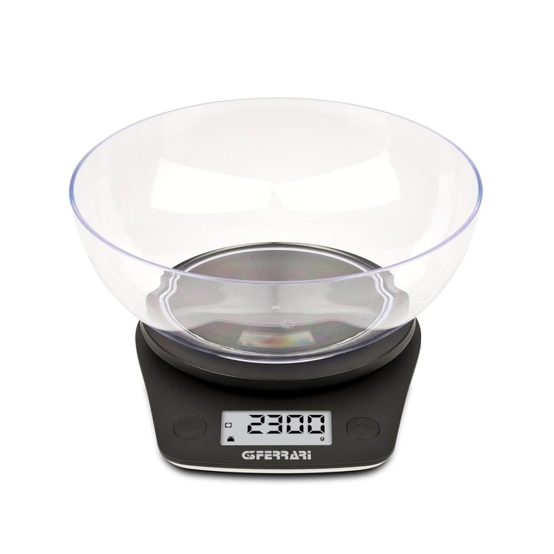 G3 Ferrari G20161 Equa Bilancia da cucina, Ciotola 2L, display retroilluminato, 0,1 gr/Kg, Sensore ad alta precisione - Nero opaco G3 Ferrari G20161 Equa Bilancia da cucina, Ciotola 2L, display retroilluminato, 0,1 gr/Kg, Sensore ad alta precisione - Nero opaco