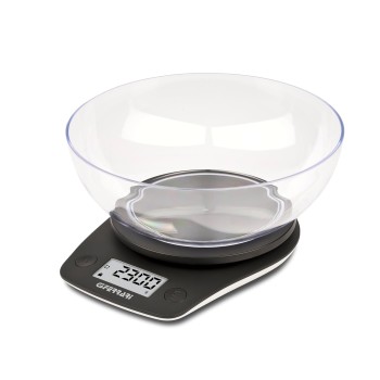 G3 Ferrari G20161 Equa Bilancia da cucina, Ciotola 2L, display retroilluminato, 0,1 gr/Kg, Sensore ad alta precisione - Nero opaco