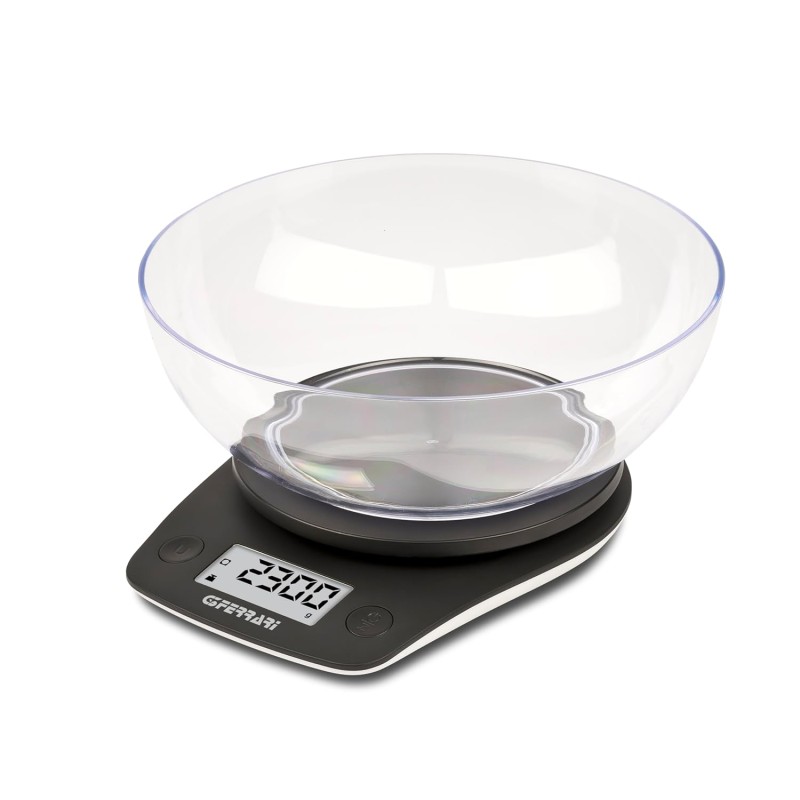 G3 Ferrari G20161 Equa Bilancia da cucina, Ciotola 2L, display retroilluminato, 0,1 gr/Kg, Sensore ad alta precisione - Nero opaco G3 Ferrari G20161 Equa Bilancia da cucina, Ciotola 2L, display retroilluminato, 0,1 gr/Kg, Sensore ad alta precisione - Nero opaco
