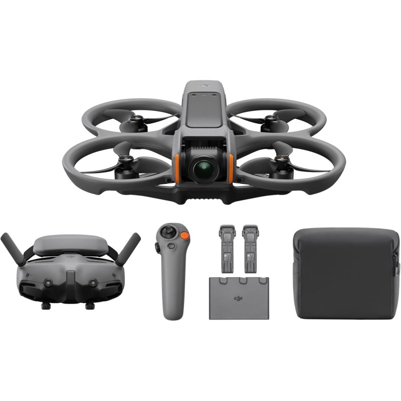 DJI Avata 2 Fly More Combo (3 batterie), Drone FPV con fotocamera 4K, Acrobazie con una sola pressione, Paraeliche integrati, Drone con fotocamera con Goggles 3 e RC Motion 3 DJI Avata 2 Fly More Combo (3 batterie), Drone FPV con fotocamera 4K, Acrobazie con una sola pressione, Paraeliche integrati, Drone con fotocamera con Goggles 3 e RC Motion 3