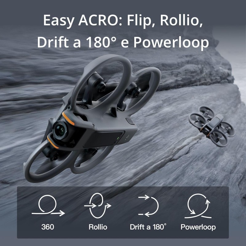 DJI Avata 2 Fly More Combo (3 batterie), Drone FPV con fotocamera 4K, Acrobazie con una sola pressione, Paraeliche integrati, Drone con fotocamera con Goggles 3 e RC Motion 3 DJI Avata 2 Fly More Combo (3 batterie), Drone FPV con fotocamera 4K, Acrobazie con una sola pressione, Paraeliche integrati, Drone con fotocamera con Goggles 3 e RC Motion 3