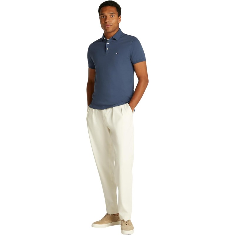Tommy Hilfiger Uomo Maglietta Polo Maniche Corte 1985 Slim Fit - XXL Blu (Aegean Sea) Tommy Hilfiger Uomo Maglietta Polo Maniche Corte 1985 Slim Fit - XXL Blu (Aegean Sea)