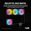 CORSAIR iCUE LINK RX120 RGB 120 mm Ventole PWM con Hub di Sistema iCUE LINK - Cuscinetto a Cupola Magnetica - Confezione Tripla - Nero - 3 x 120mm Nero CORSAIR iCUE LINK RX120 RGB 120 mm Ventole PWM con Hub di Sistema iCUE LINK - Cuscinetto a Cupola Magnetica - Confezione Tripla - Nero - 3 x 120mm Nero