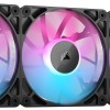 CORSAIR iCUE LINK RX120 RGB 120 mm Ventole PWM con Hub di Sistema iCUE LINK - Cuscinetto a Cupola Magnetica - Confezione Tripla - Nero - 3 x 120mm Nero
