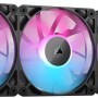 CORSAIR iCUE LINK RX120 RGB 120 mm Ventole PWM con Hub di Sistema iCUE LINK - Cuscinetto a Cupola Magnetica - Confezione Tripla - Nero - 3 x 120mm Nero