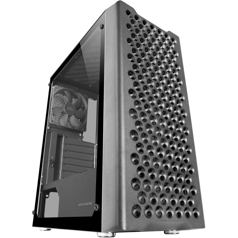 Mars Gaming MC-iPRO, Case Professionale ATX, Griglia Frontale in Mesh 3D, Finestra Laterale Vetro Temperato, Ventola FDB Silenziosa 12cm, Ventola PC con Supporto per Raffreddamento a Liquido, Nero Mars Gaming MC-iPRO, Case Professionale ATX, Griglia Frontale in Mesh 3D, Finestra Laterale Vetro Temperato, Ventola FDB Silenziosa 12cm, Ventola PC con Supporto per Raffreddamento a Liquido, Nero
