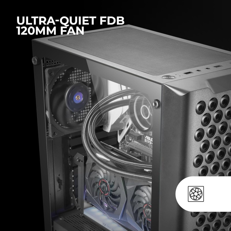 Mars Gaming MC-iPRO, Case Professionale ATX, Griglia Frontale in Mesh 3D, Finestra Laterale Vetro Temperato, Ventola FDB Silenziosa 12cm, Ventola PC con Supporto per Raffreddamento a Liquido, Nero Mars Gaming MC-iPRO, Case Professionale ATX, Griglia Frontale in Mesh 3D, Finestra Laterale Vetro Temperato, Ventola FDB Silenziosa 12cm, Ventola PC con Supporto per Raffreddamento a Liquido, Nero