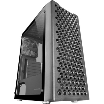 Mars Gaming MC-iPRO, Case Professionale ATX, Griglia Frontale in Mesh 3D, Finestra Laterale Vetro Temperato, Ventola FDB Silenziosa 12cm, Ventola PC con Supporto per Raffreddamento a Liquido, Nero