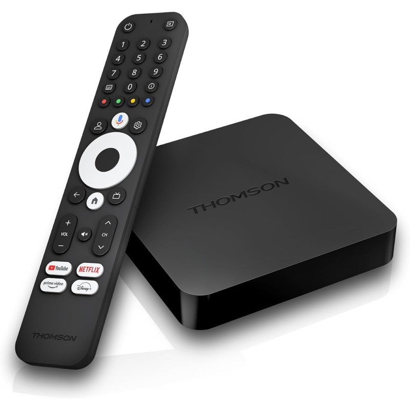 Thomson Streaming Box 240, 4K UHD, Google TV, Google Voice Control, Wifi, Googlecast built-in Thomson Streaming Box 240, 4K UHD, Google TV, Google Voice Control, Wifi, Googlecast built-in