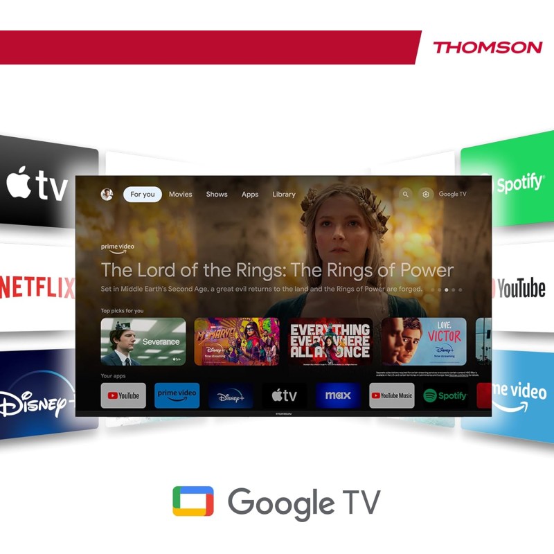 Thomson Streaming Box 240, 4K UHD, Google TV, Google Voice Control, Wifi, Googlecast built-in Thomson Streaming Box 240, 4K UHD, Google TV, Google Voice Control, Wifi, Googlecast built-in