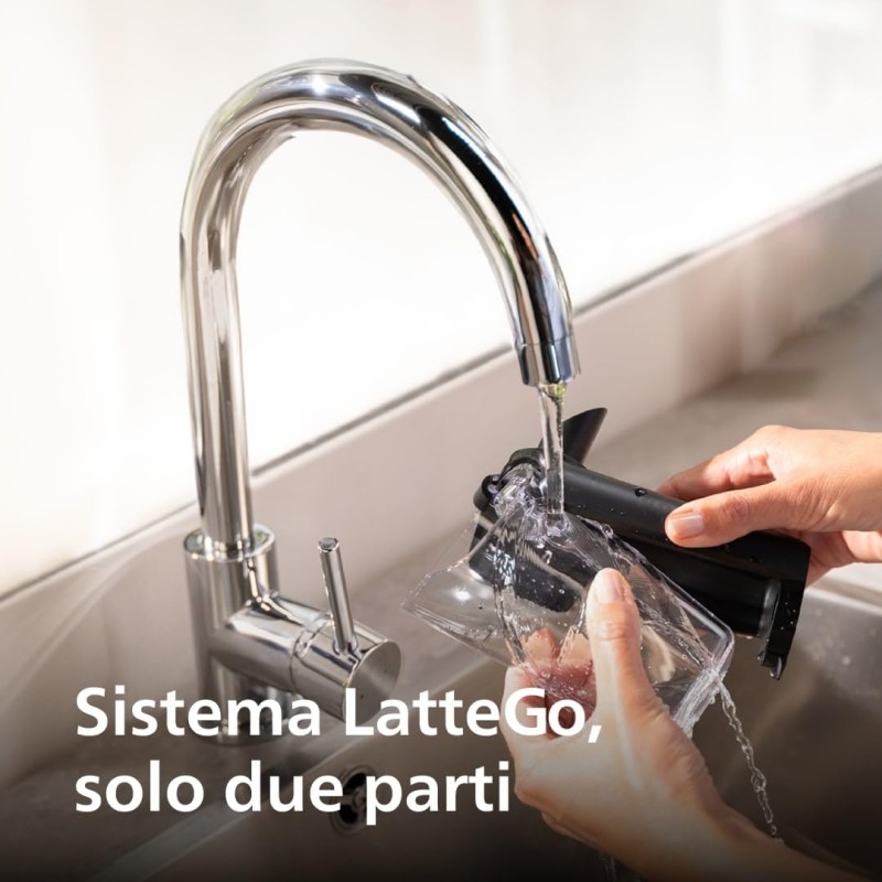 Philips Serie 5500 Macchina per Espresso Completamente Automatica - 20 Caffè Caldi e Con Ghiaccio, Sistema LatteGo Veloced da Pulire, 40% Più Silenziosa con SilentBrew, QuickStart, Grigio (EP5544/50) - 20 bevande Grigio