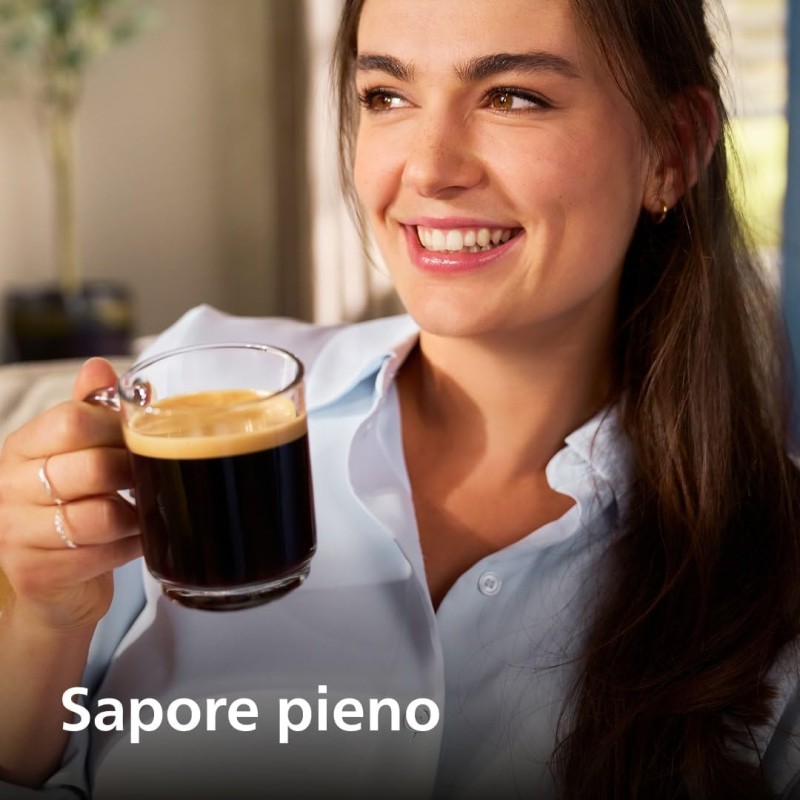 Philips Serie 5500 Macchina per Espresso Completamente Automatica - 20 Caffè Caldi e Con Ghiaccio, Sistema LatteGo Veloced da Pulire, 40% Più Silenziosa con SilentBrew, QuickStart, Grigio (EP5544/50) - 20 bevande Grigio