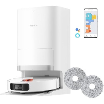 XIAOMI Robot Vacuum X20+ Robot Vacuum Cleaner with Mop Function & All-in-One Station (6000 Pa Suction Power; 140 Min Battery Life; Auto; Self-Cleaning, Emptying, Drying & Water Refill; App/Control)