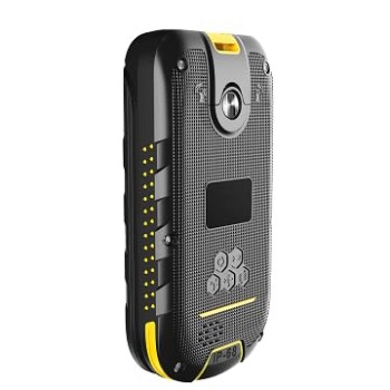 flip phone HAMMER DIG LTE 4G Robusto, 2 schermi, simlock-free, doppia SIM, senza contratto, 1200 mAh, 4G/LTE, impermeabile IP68 - nero