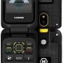 flip phone HAMMER DIG LTE 4G Robusto, 2 schermi, simlock-free, doppia SIM, senza contratto, 1200 mAh, 4G/LTE, impermeabile IP68 - nero