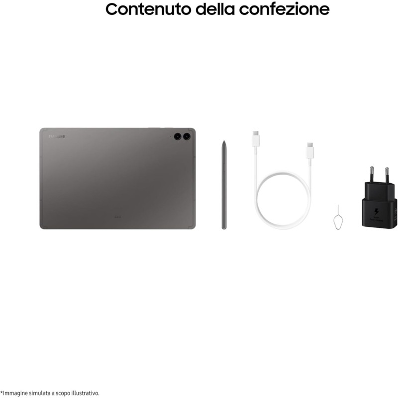 Samsung Galaxy Tab S9 FE+, Charger Included, 12.4" TFT LCD PLS Display, 5G, RAM 8GB, 128GB, 100090mAh, Exynos 1380, Android 13, IP68, Gray, 2023 - 5G grey Samsung Galaxy Tab S9 FE+, Charger Included, 12.4" TFT LCD PLS Display, 5G, RAM 8GB, 128GB, 100090mAh, Exynos 1380, Android 13, IP68, Gray, 2023 - 5G grey