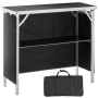 VEVOR Bancone Fieristico Portatile Pieghevole, 975 x 385 x 870 mm Tavolino Espositivo, Servizio Esterno Tavolo da Bar, Reception Con Ripiano, Nero - 97 x 38 x 87 cm